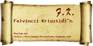 Felvinczi Krisztián névjegykártya