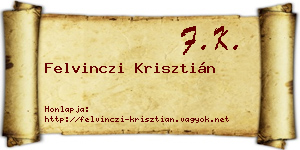 Felvinczi Krisztián névjegykártya